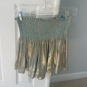 Queen of sparkles skort in light blue/gold